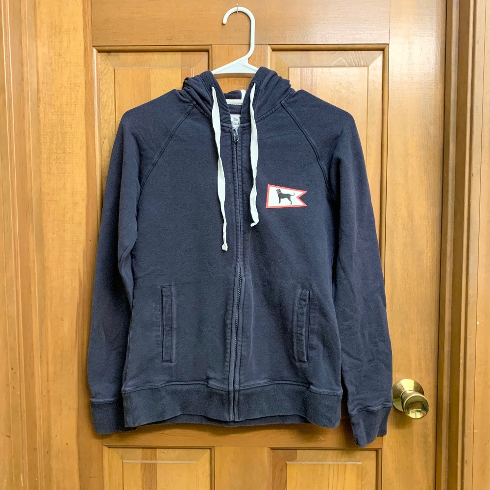 The Black Dog women’s navy zip up hoodie, sz xs